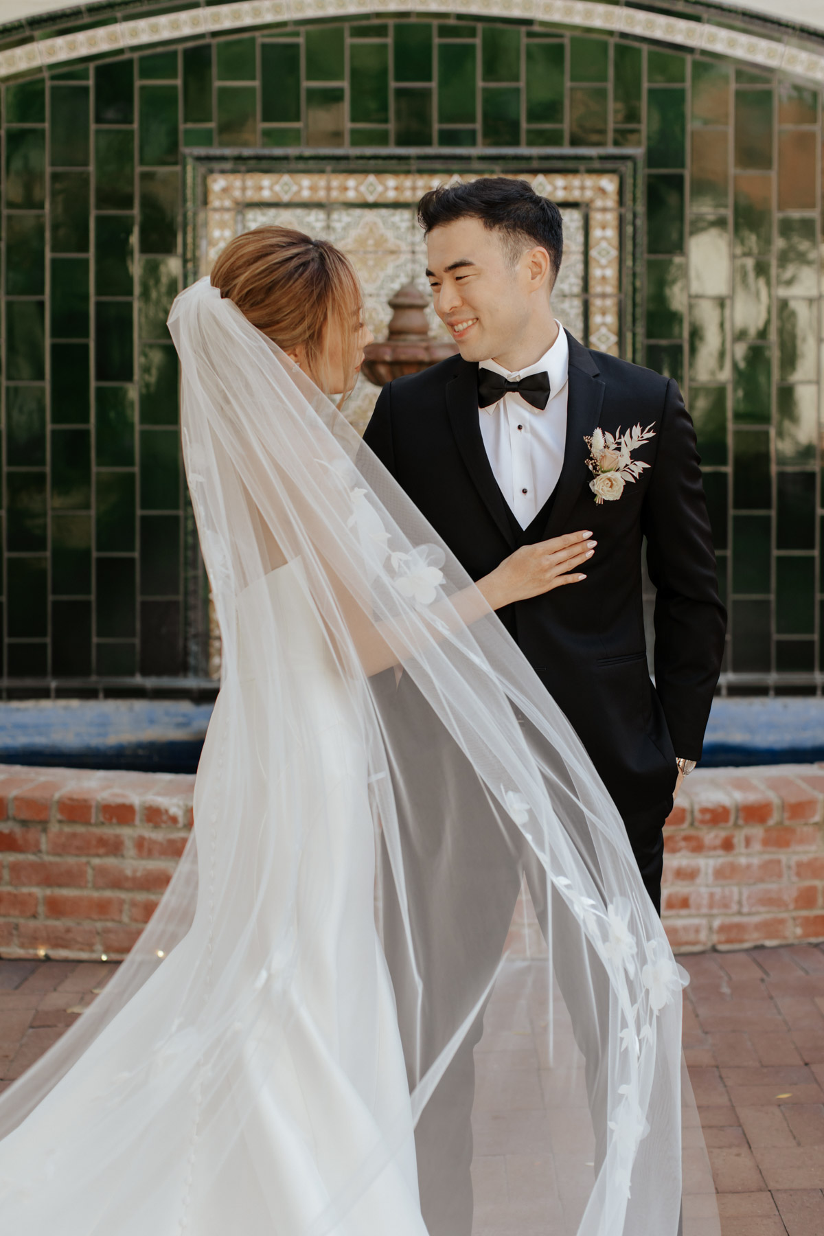 A bride and groom at Pauda Hills Theatre